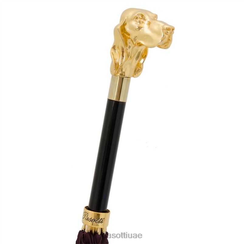 مظلة | 479fa oxf-15 w40 - مظلة بورجوندي مع كلب ذهبي PASOTTI Z446V21